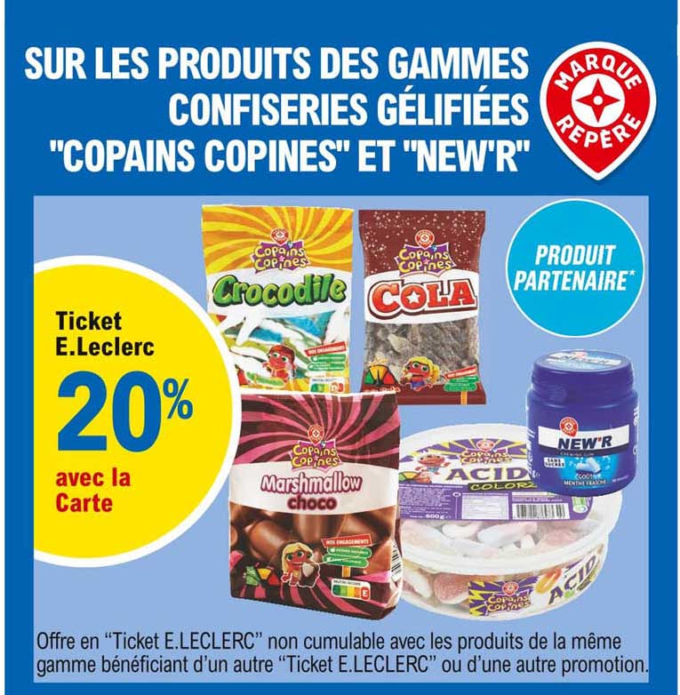 gammes confiseries gélifiées "copains copines" et "new'r"