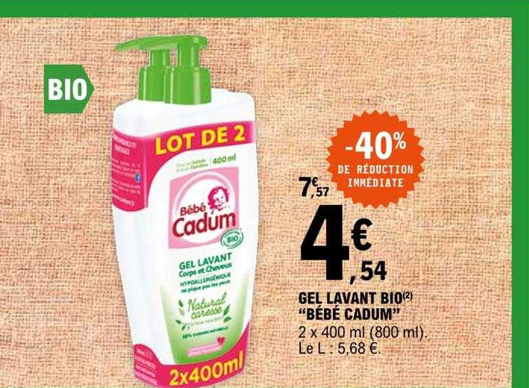 Gel Lavant Bio "bébé Cadum"