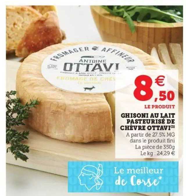 ghisoni au lait pasteurisé de chèvre ottavi