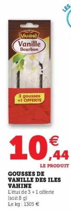 gousses de vanille des îles vahiné