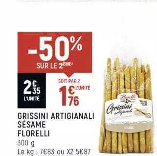 grissini artigianali sésame florelli