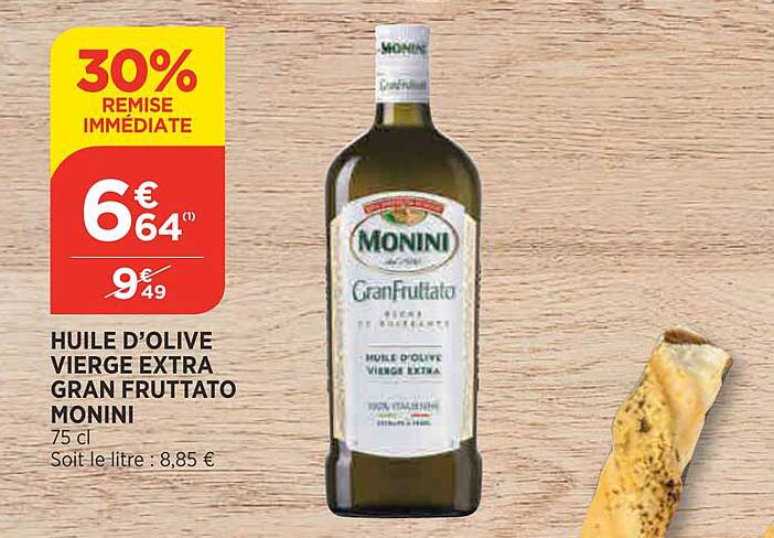 huile d'olive vierge extra gran fruttato monini
