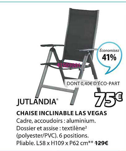 jutlandia chaise inclinable las vegas