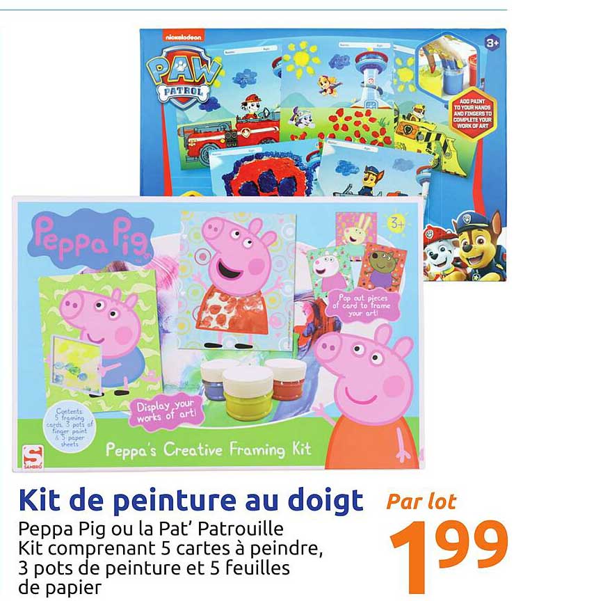 kit de peinture au doigt