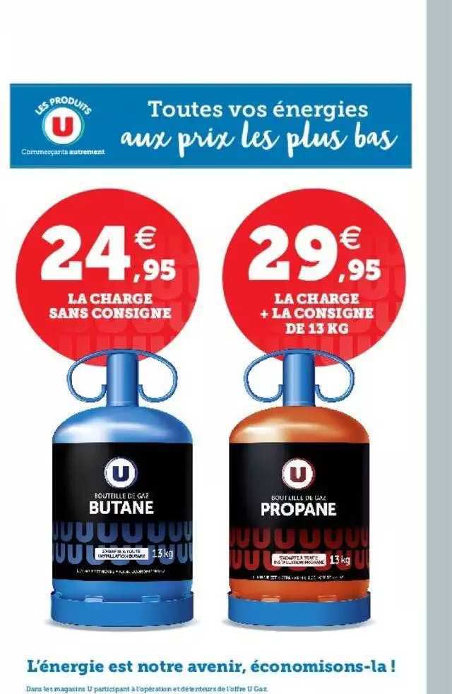 La Charge Sans Consigne Butane, La Charge + La Consigne De 13 Kg Propane
