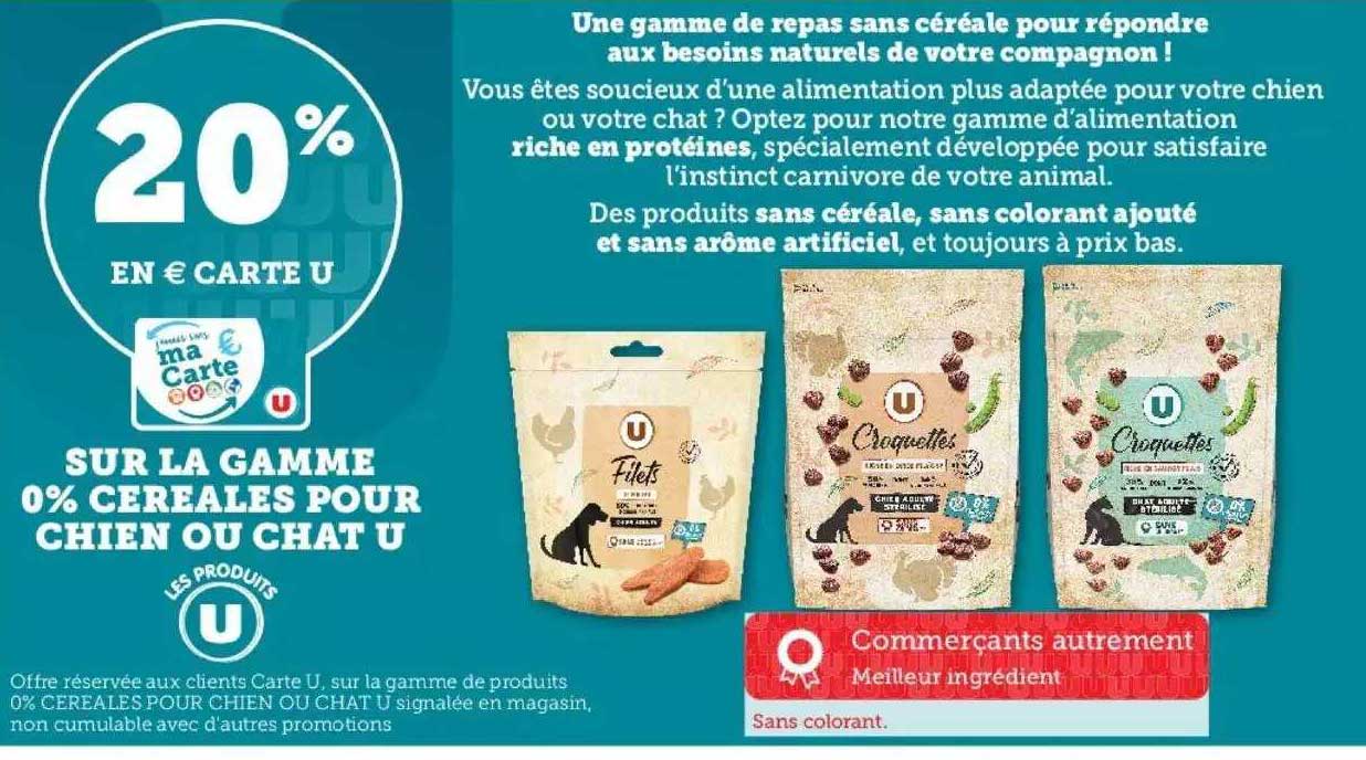 La Gamme 0% Céréales Pour Chien Ou Chat U