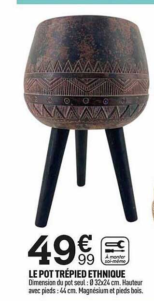 Le Pot Trépied Ethnique