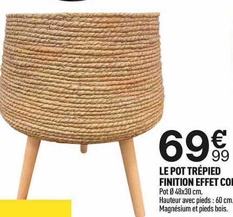 le pot trépied finition effet