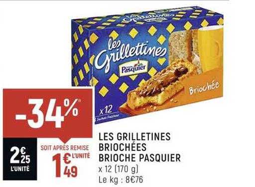 les grilletines briochées brioche pasquier