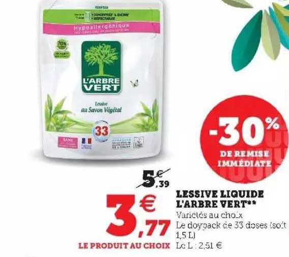 lessive liquide l'arbre vert