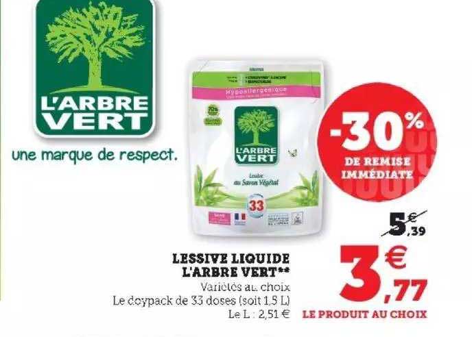 lessive liquide l'arbre vert