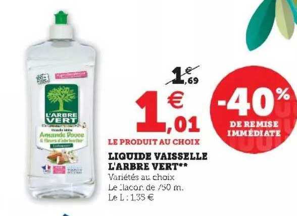 liquide vaisselle l'arbre vert