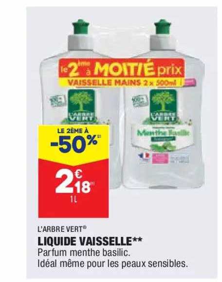 liquide vaisselle l'arbre vert