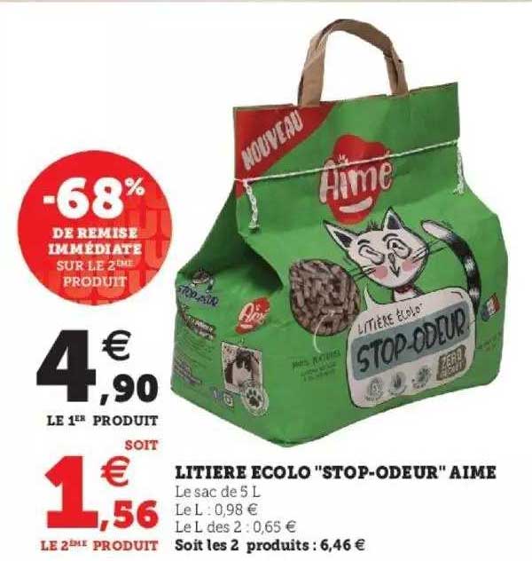 litière écolo "stop-odeur" aimé