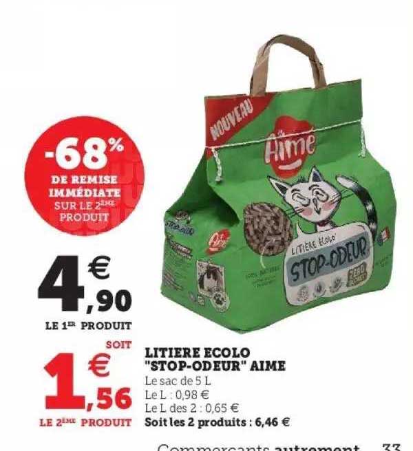 Litière écolo "stop-odeur" Aimé