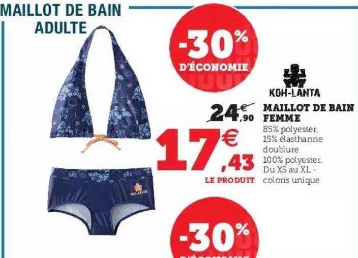 maillot de bain femme koh-lanta