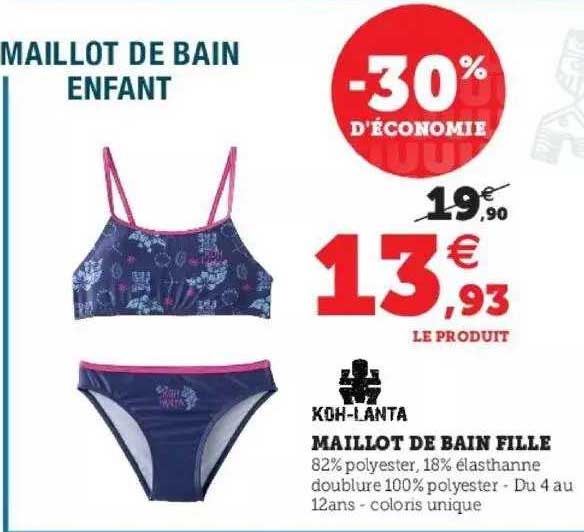 maillot de bain fille koh-lanta