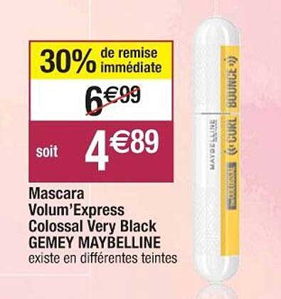 mascara volum'express colossal very black gemey maybelline