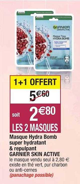 masque hydra bomb super hydratant & repulpant garnier skin active
