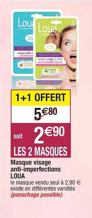 masque visage anti-imperfection loua