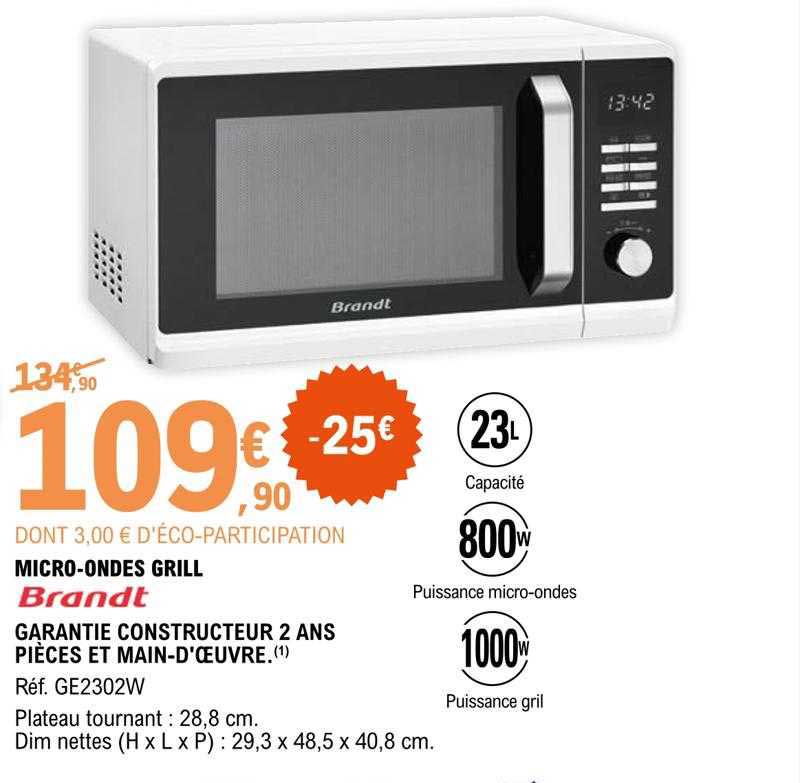 micro-ondes grill brandt