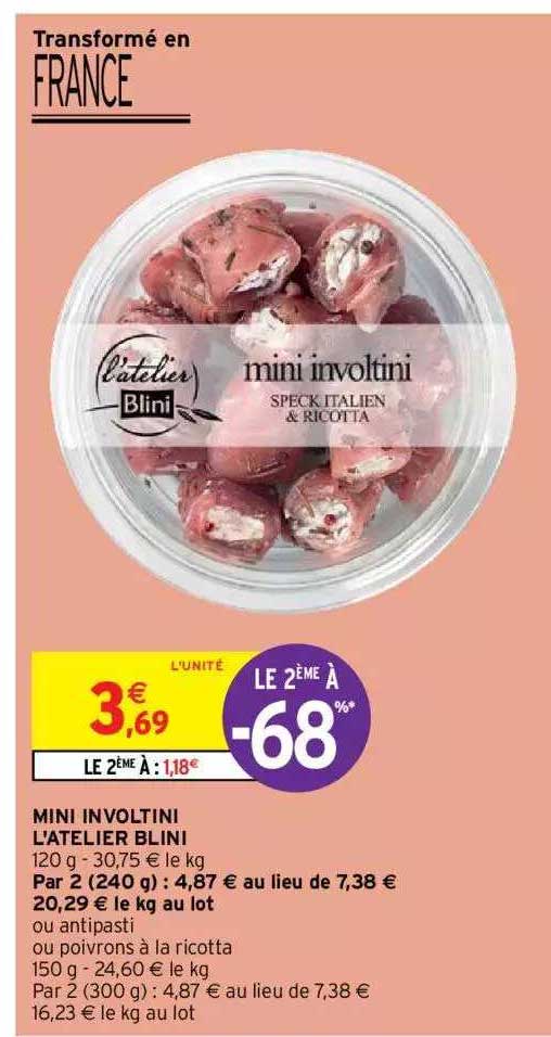 mini involtini l'atelier blini le 2ème à -68%