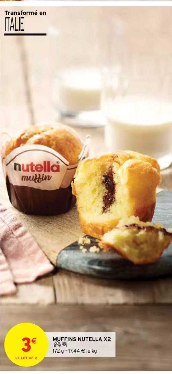 Muffins Nutella X2