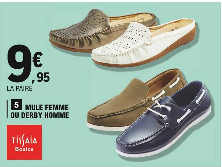 Mule Femme Ou Derby Homme Tissaia Basics