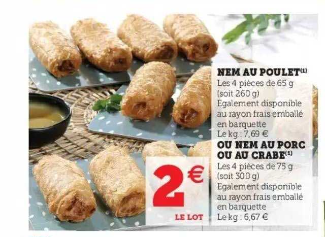 Nem Au Poulet Ou Nem Au Porc Ou Au Crabe