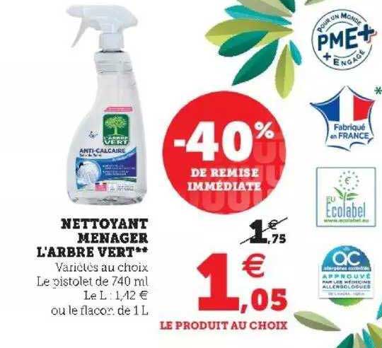 nettoyant ménager l'arbre vert