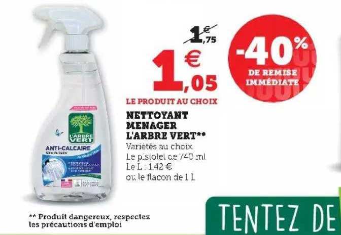 nettoyant ménager l'arbre vert