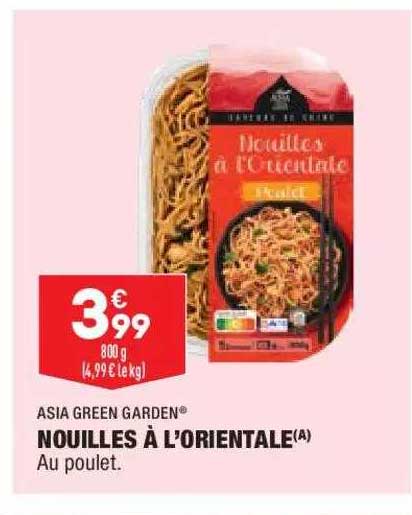 nouilles à l'orientale asia green garden