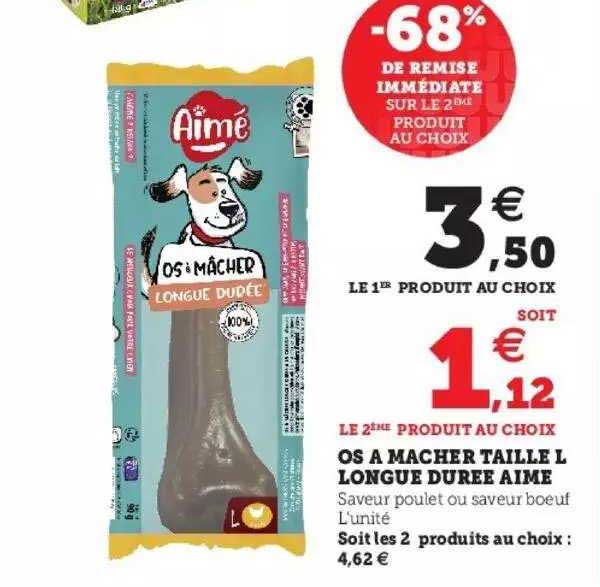 os à mâcher taille l longue durée aimé