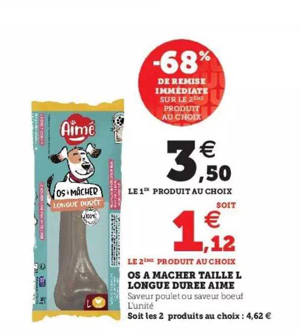 os à mâcher taille l longue durée aimé