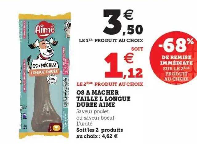 os à mâcher taille l longue durée aimé