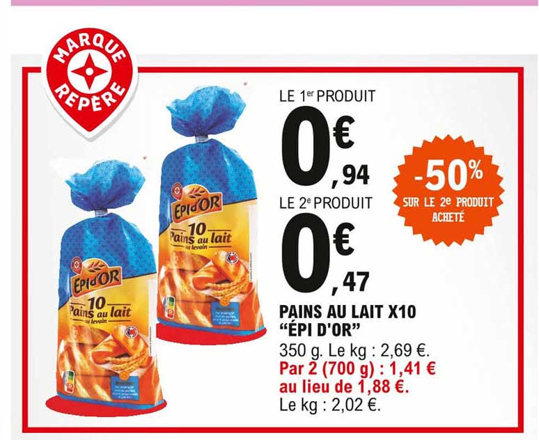 pains au lait x10 "épi d'or"