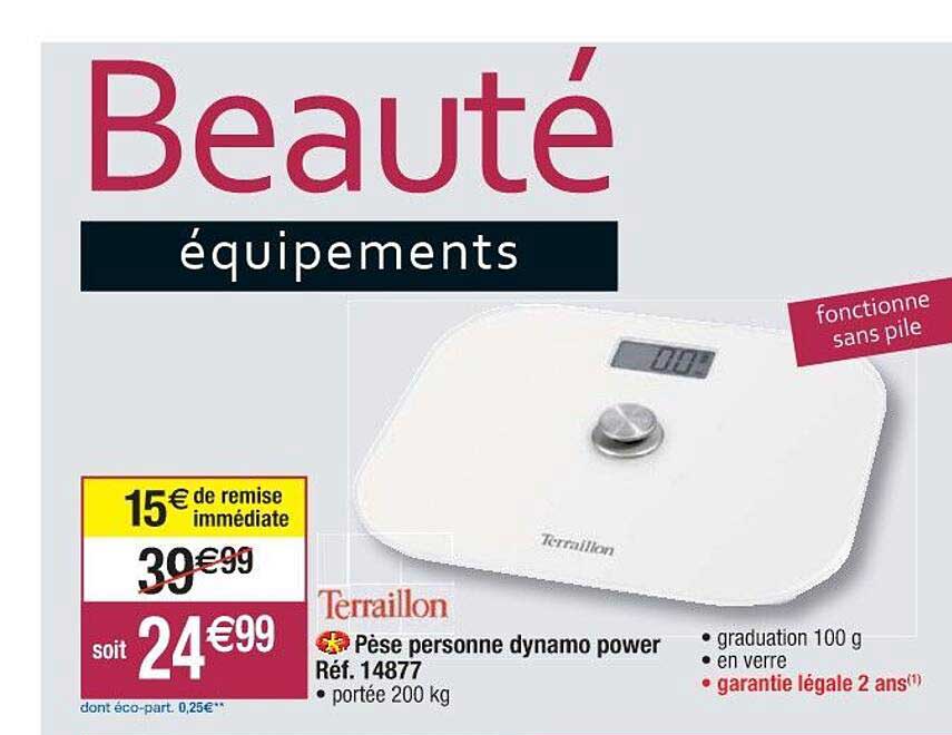 pèse personne dynamo power terraillon