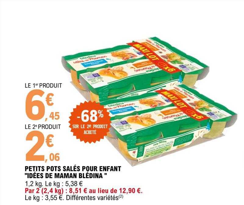 petits pots salés pour enfant "idées de maman blédina"