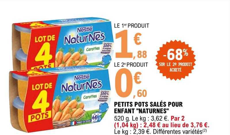 petits pots salés pour enfant "naturnes"