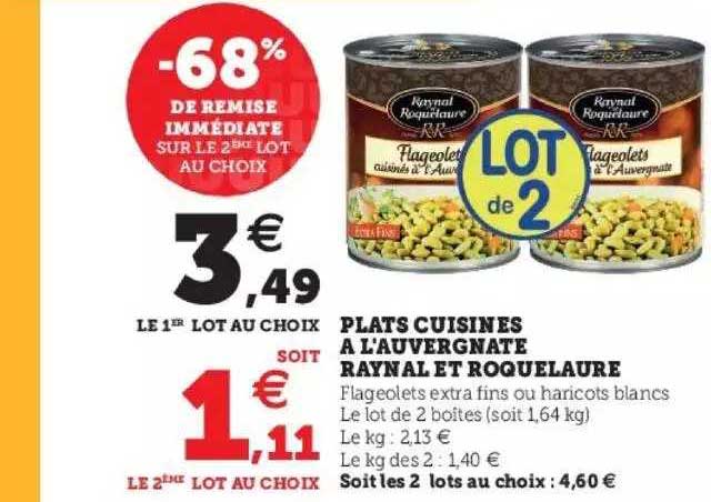 plats cuisinés à l'auvergnate raynal et roquelaure
