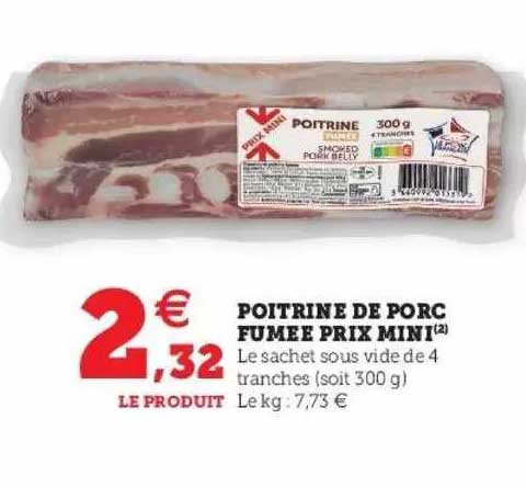 Poitrine De Porc Fumée Prix Mini