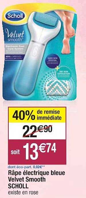 râpe électrique bleu velvet smooth scholl