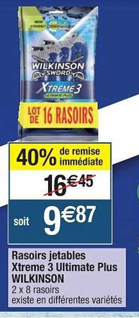 Rasoirs Jetables Xtreme 3 Ultimate Plus Wilkinson