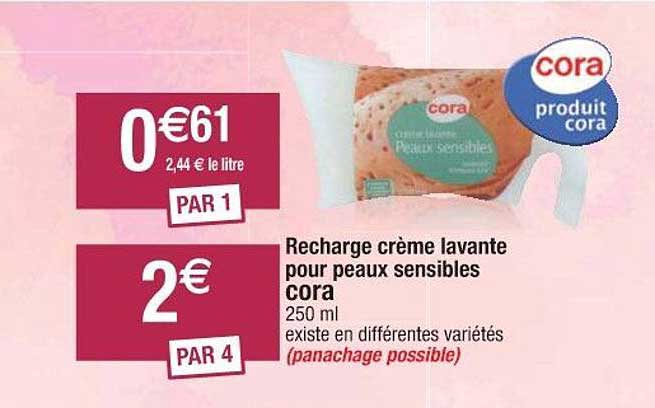 recharge crème lavante pour peaux sensibles cora