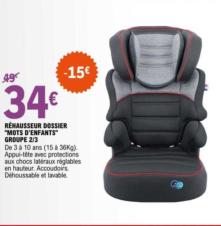 réhausseur dossier "mots d'enfants" groupe 2-3