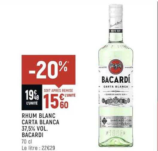 rhum blanc carta blanca bacardi