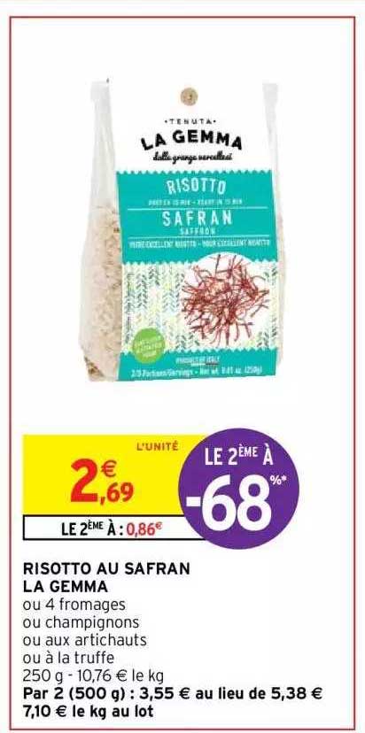 risotto au safran la gemma le 2ème à -68%