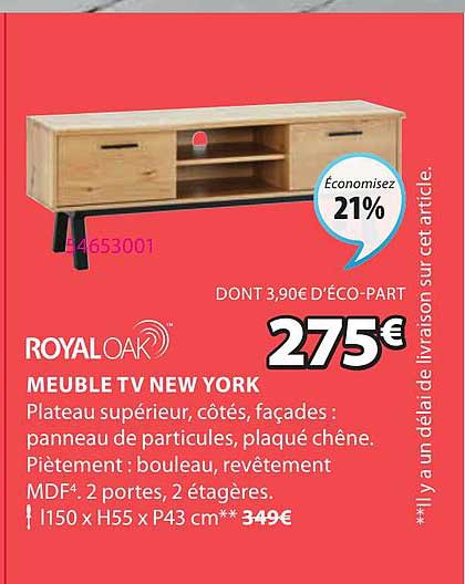 royaloak meuble tv new york
