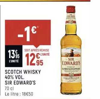 scotch whisky 40% vol. sir edward's