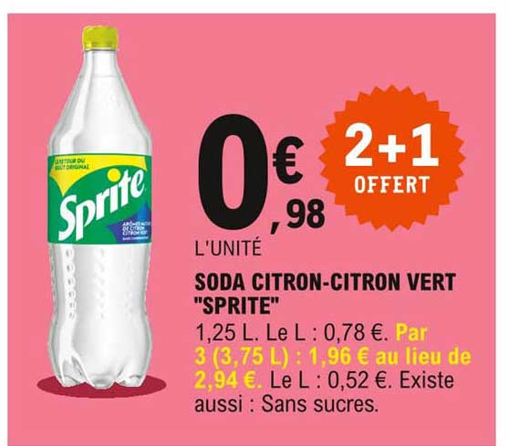 soda citron-citron vert "sprite"